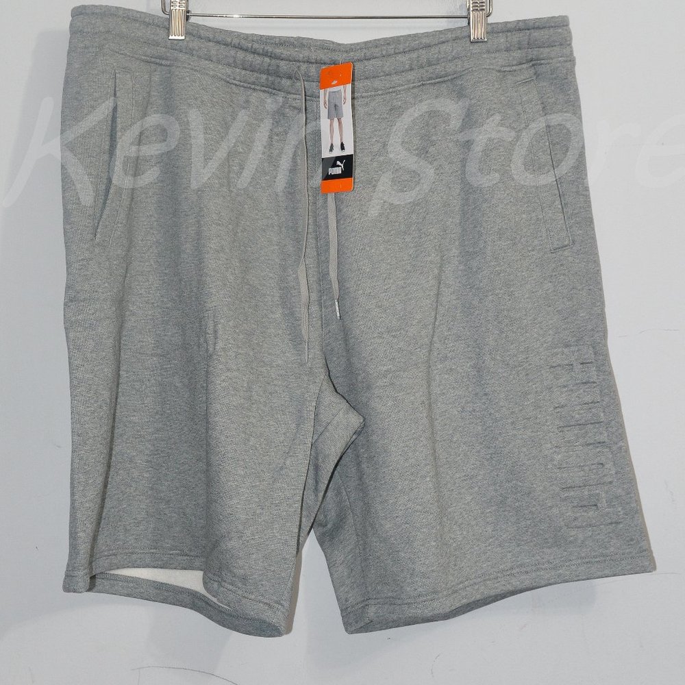 Gray PUMA Men’s Embossed Fleece Short